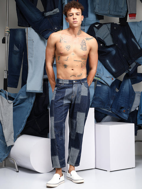 Chaos Patched Straight-Fit Denim Jeans