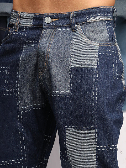 Chaos Patched Straight-Fit Denim Jeans