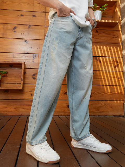 Chaos Light-Wash Baggy Denim Jeans