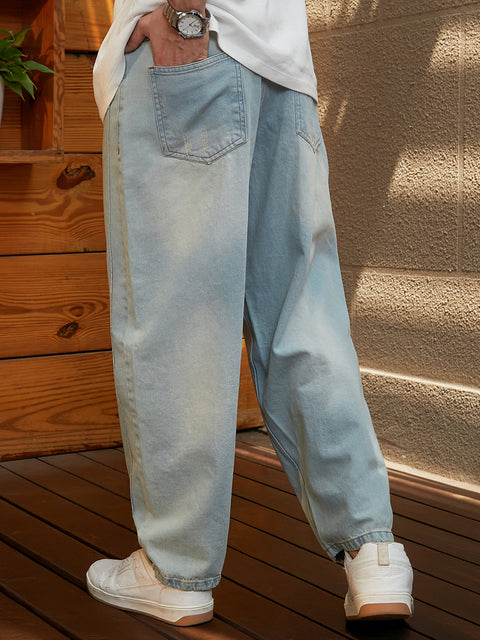 Chaos Light-Wash Baggy Denim Jeans