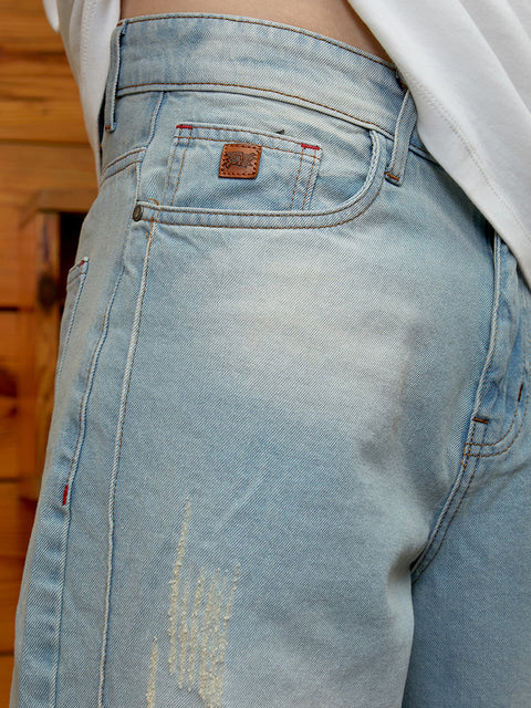 Chaos Light-Wash Baggy Denim Jeans