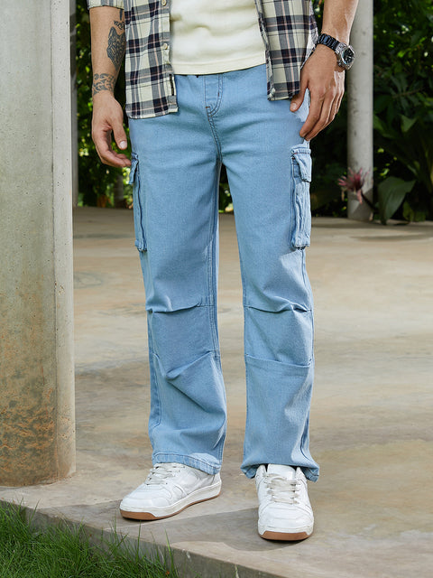 Runway Gods Straight-Leg Parachute Denim Jeans