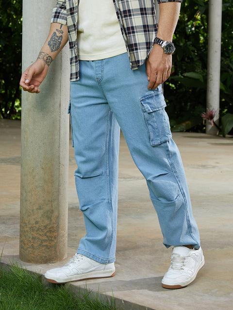 Runway Gods Straight-Leg Parachute Denim Jeans