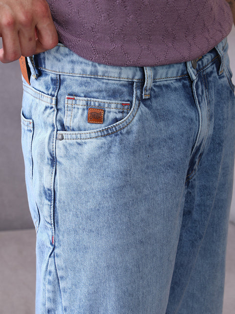 CAHOOT Unhemmed Light-Wash Denim Jeans