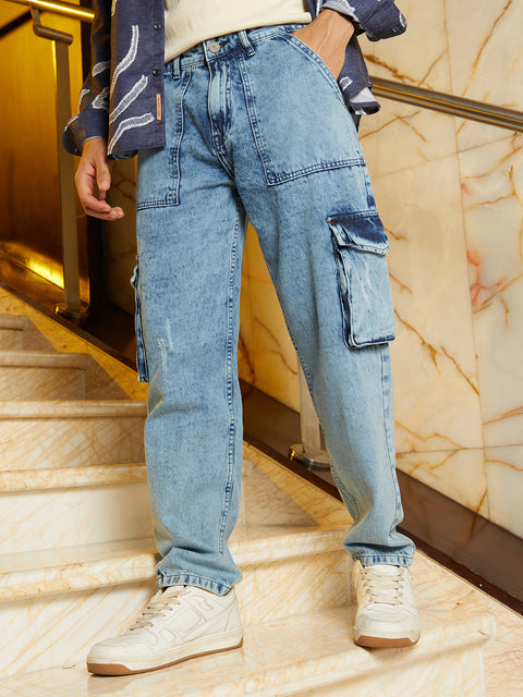 Runway Gods Acid-Wash Carpenter Denim Jeans