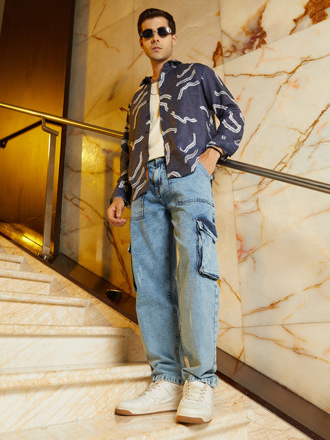 Runway Gods Acid-Wash Carpenter Denim Jeans