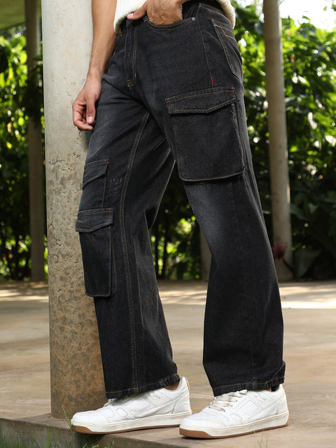 Runway Gods Washed Straight-Leg Denim Jeans