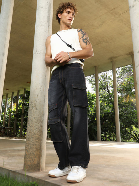 Runway Gods Washed Straight-Leg Denim Jeans