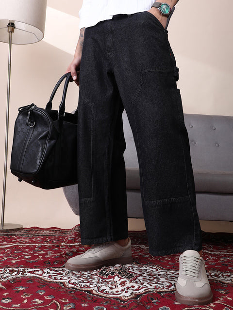 Runway Gods Patched Straight Denim Jeans