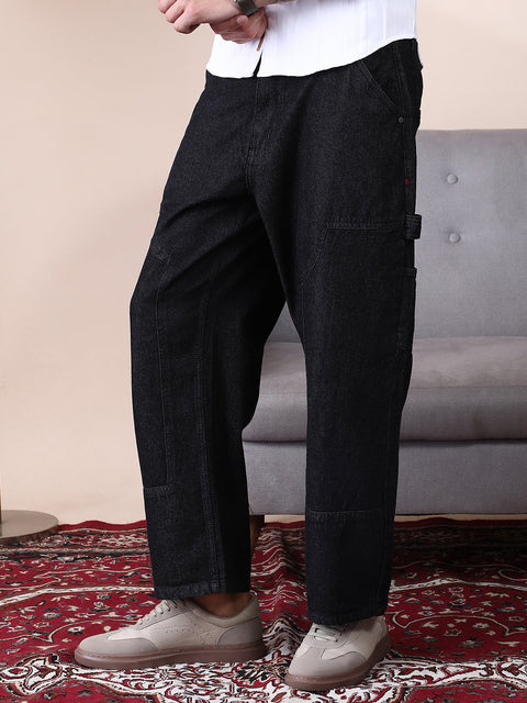Runway Gods Patched Straight Denim Jeans
