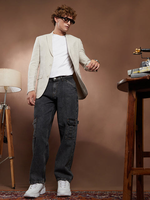 Runway Gods Acid-Wash Utility Denim Jeans