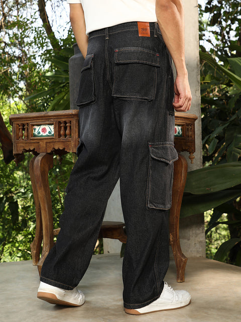 Runway Gods Washed Carpenter-Utility Denim Jeans