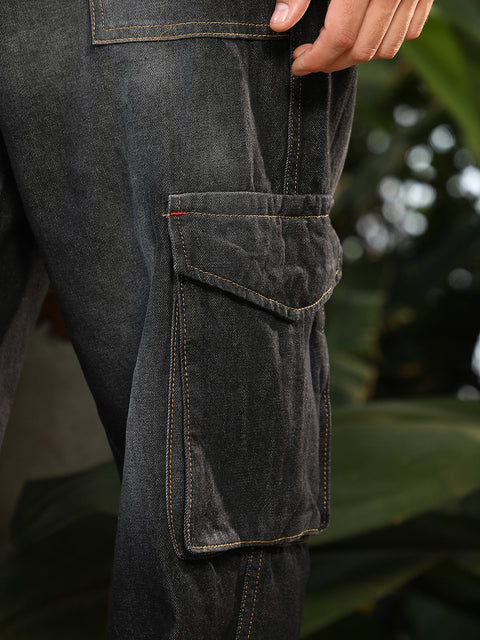 Runway Gods Washed Carpenter-Utility Denim Jeans