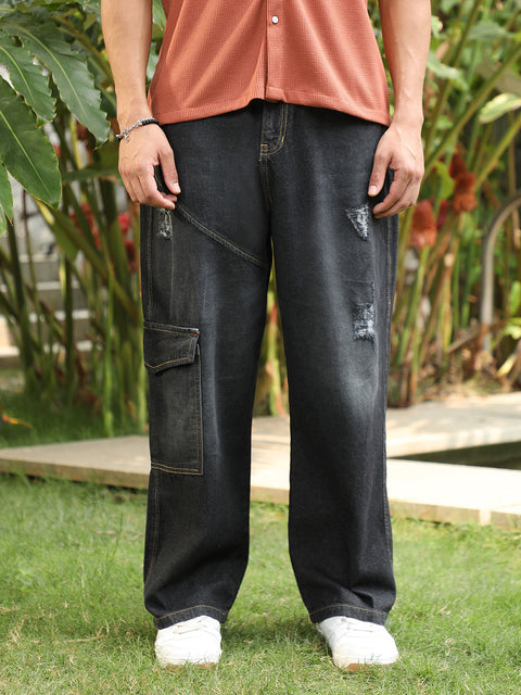 Hooked Tinted Relaxed-Utility Denim Jeans