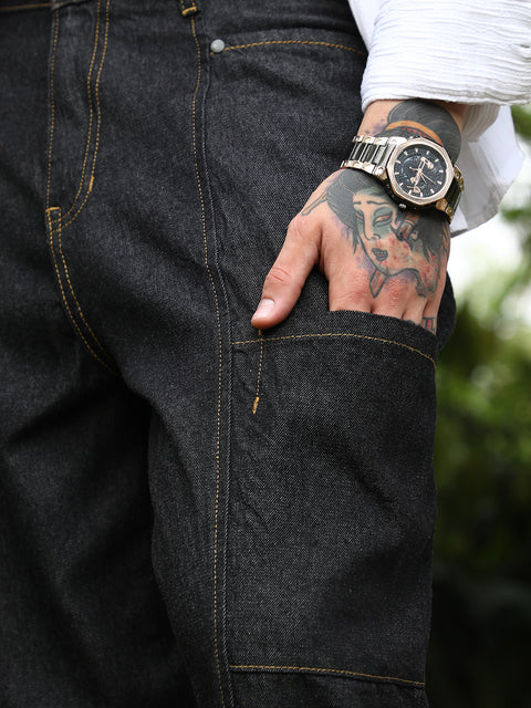 Runway Gods Baggy Cargo Denim Jeans