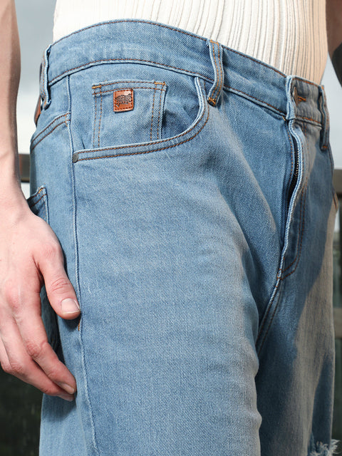 Behookd Distressed Light Blue Denim Jeans