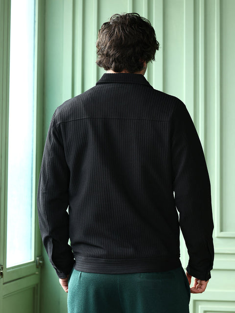 Take Two Men Jacket Crease-Tactile Panelled Jacket