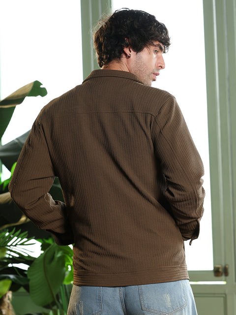 Take Two Men Jacket Crease-Tactile Panelled Jacket