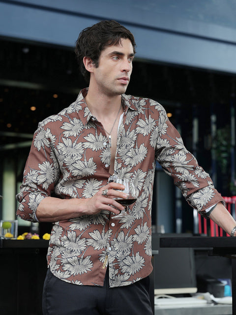 Runway Gods Contrast-Sunflower Imprint Shirt