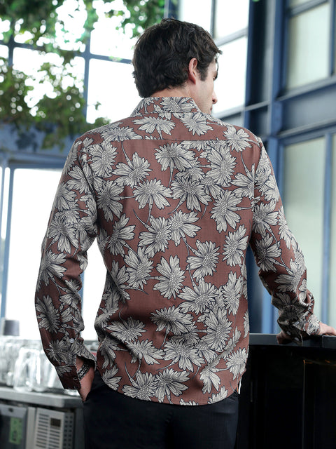 Runway Gods Contrast-Sunflower Imprint Shirt