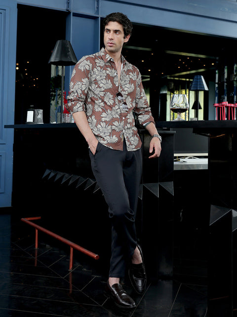 Runway Gods Contrast-Sunflower Imprint Shirt