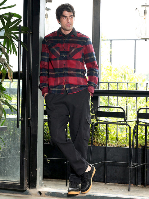 Take 2 Contrast-Tartan Shacket