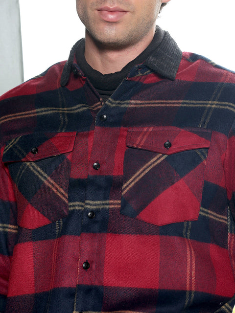 Take 2 Contrast-Tartan Shacket