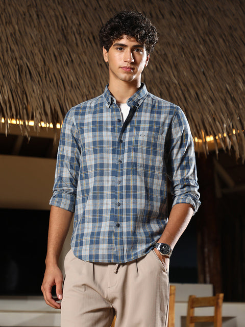 Interim Button-Down Plaid Regular Shirt