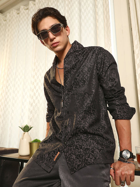 Behookd Splatter-Jacquard Shirt