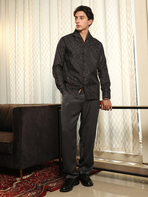 Behookd Splatter-Jacquard Shirt