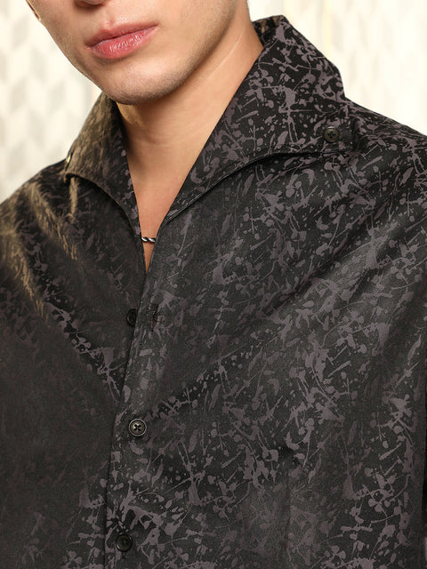 Behookd Splatter-Jacquard Shirt