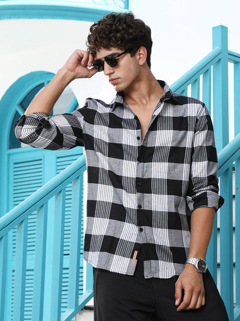 CAHOOT Duo-Jacquard Check Shirt