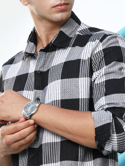 CAHOOT Duo-Jacquard Check Shirt