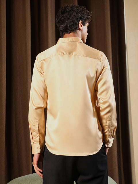 Just Be Solid-Satin Regular Shirt