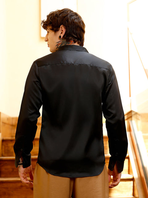 Interim Solid-Satin Regular Shirt