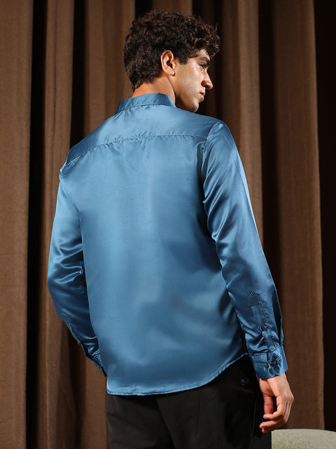 Just Be Solid-Satin Regular Shirt