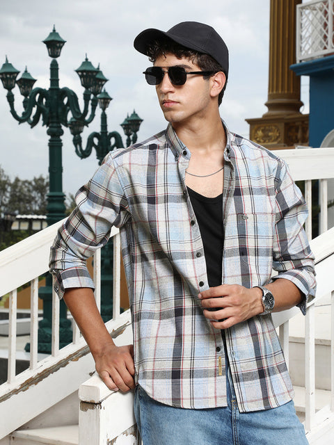 CAHOOT Brushing-Plaid Regular Shirt
