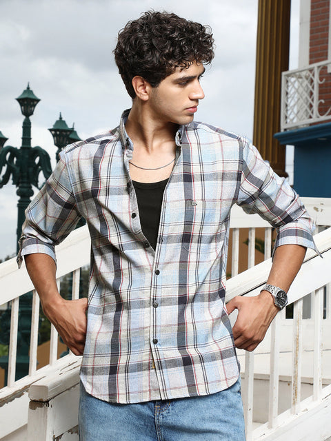 CAHOOT Brushing-Plaid Regular Shirt