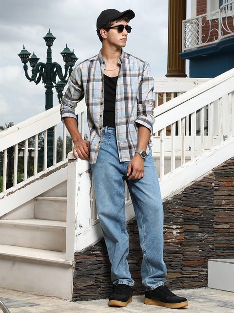 CAHOOT Brushing-Plaid Regular Shirt