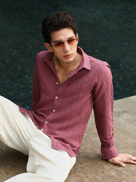 Face Card Geo-Abstract Jacquard Shirt