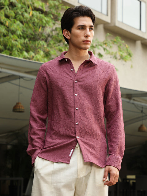Face Card Geo-Abstract Jacquard Shirt