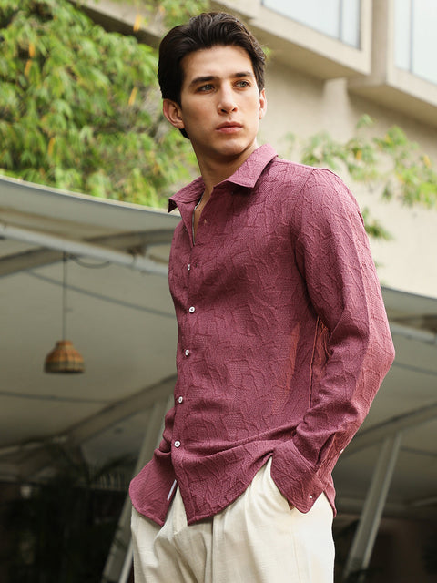 Face Card Geo-Abstract Jacquard Shirt