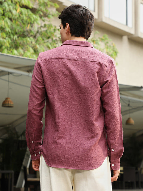Face Card Geo-Abstract Jacquard Shirt