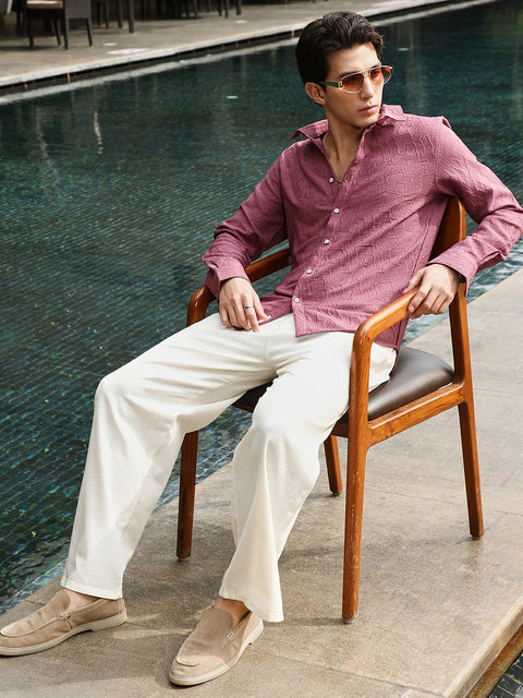 Face Card Geo-Abstract Jacquard Shirt