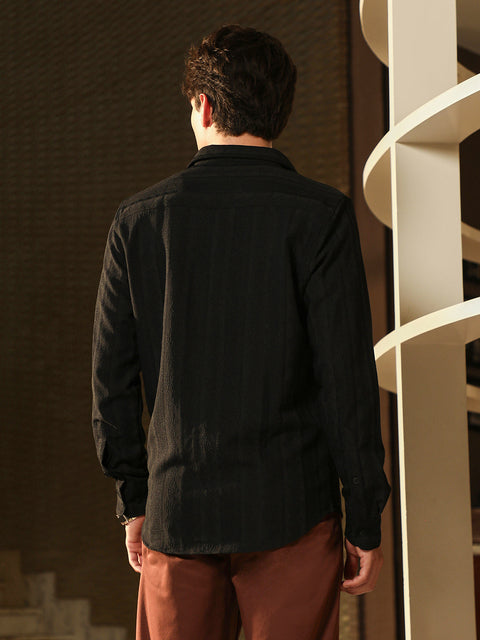 Face Card Duo-Panel Jacquard Shirt