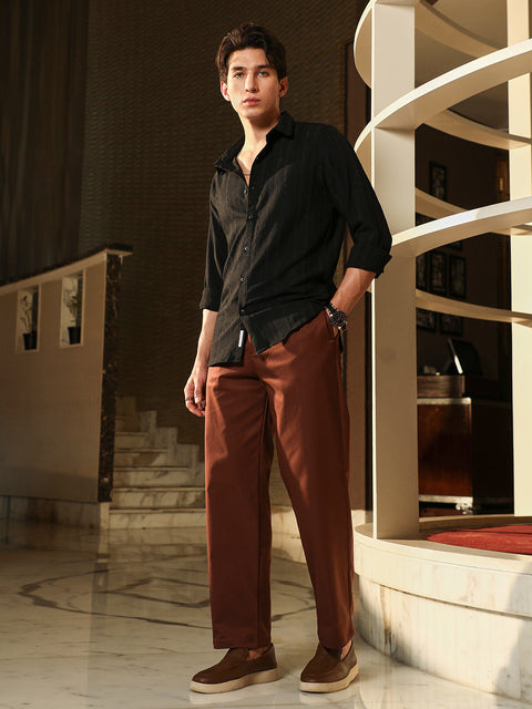 Face Card Duo-Panel Jacquard Shirt