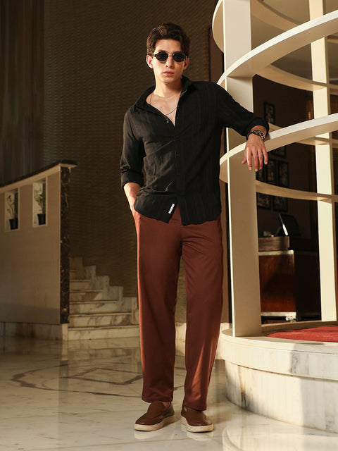 Face Card Duo-Panel Jacquard Shirt