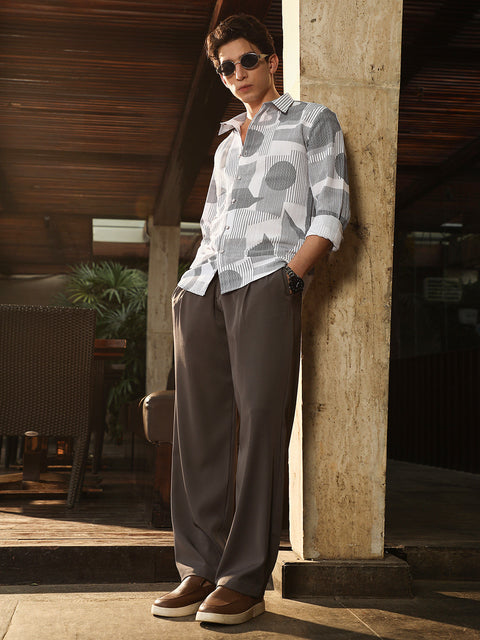 Face Card Abstract-Geometric Imprint Shirt