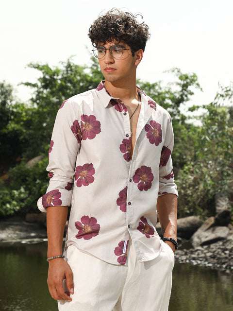 Game Face Blooming Flora Imprint Shirt