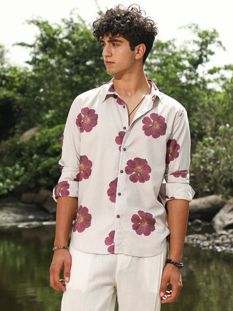 Game Face Blooming Flora Imprint Shirt
